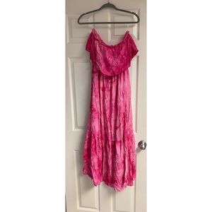 Strapless midi dress